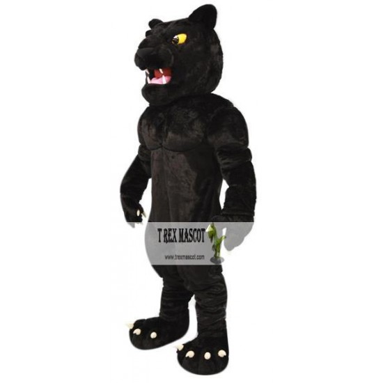 Power Black Panther Mascot Costume Power Black Panther Mascot Costume