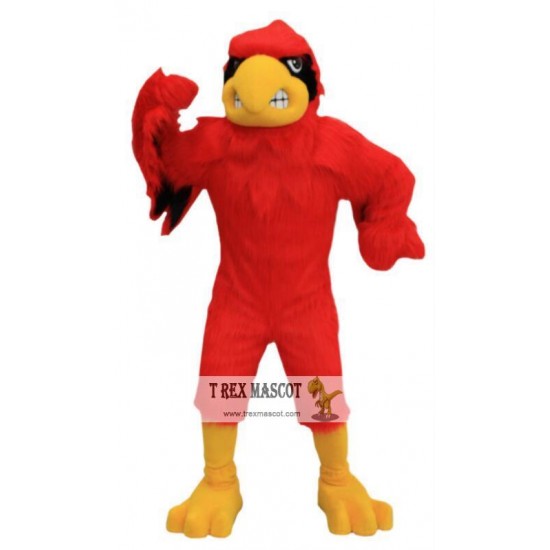 Red Fierce Cardinal Mascot Costume Red Fierce Cardinal Mascot Costume