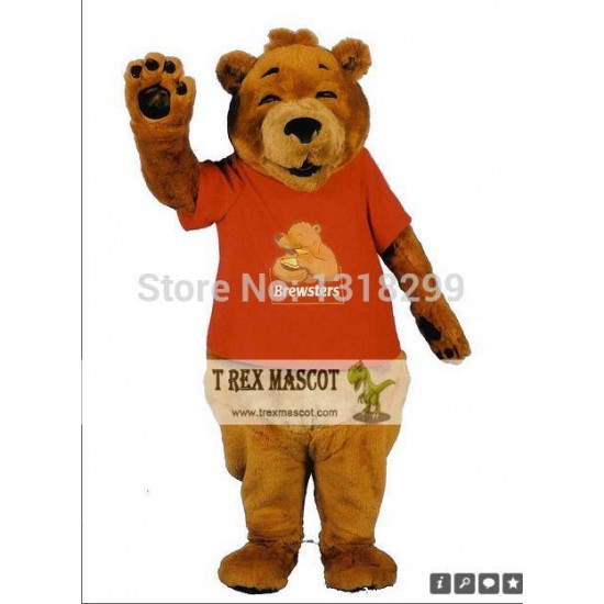Brewster Bear Mascot Costume Brewster Bear Mascot Costume
