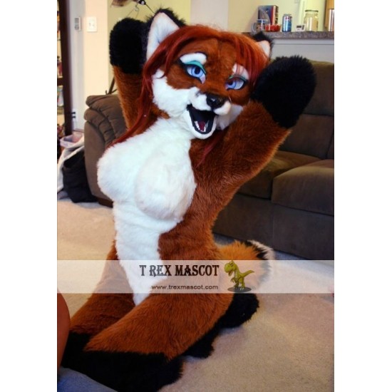 Sexy Fox Realistic Fursuit Animal Mascot Costumes for Adults