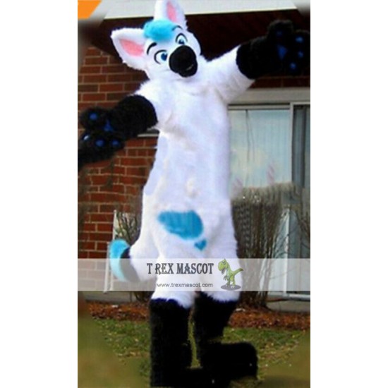 Halloween Long Fur Fox Wolf Realistic Fursuit Mascot Costume