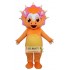 Cute Orange Girl Dinosaur Mascot Costume