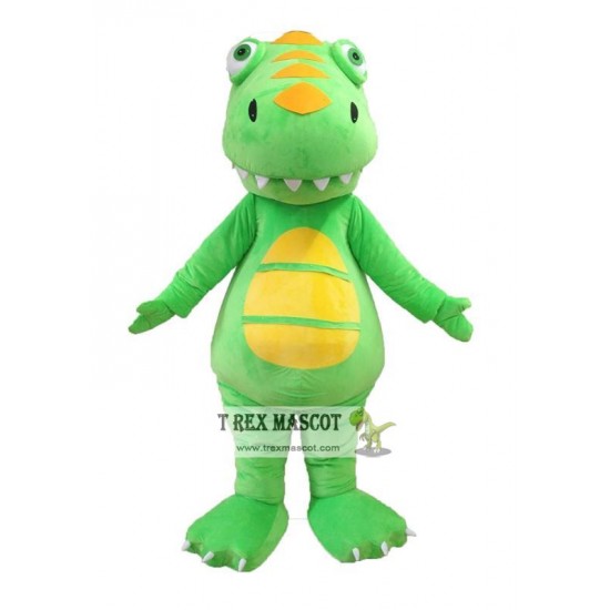 Green Dinosaur Mascot Costume