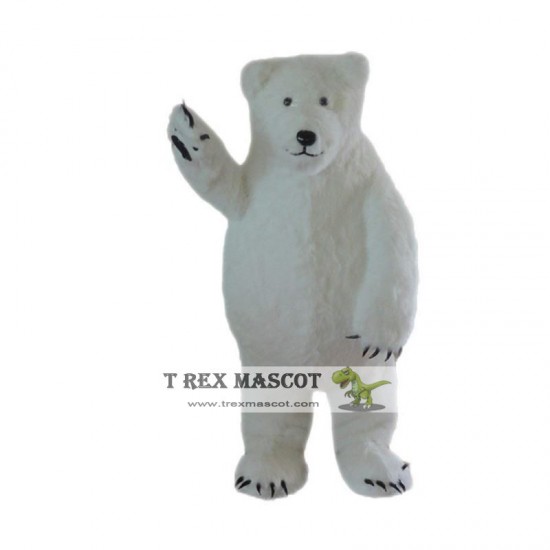 White Polar Bear Mascot Costume for Adult