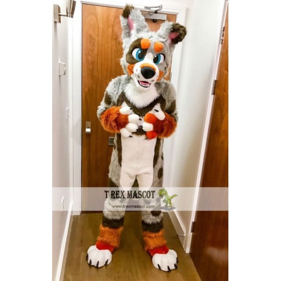 Husky Dog Wolf Realistic Fursuit Animal Mascot Costumes for Adults
