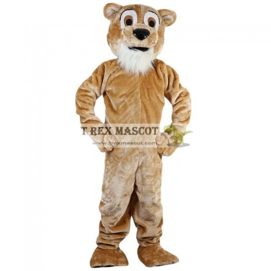 Yellow Brown Lion Mascot Costume