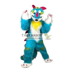 Long Fur Monster Dragon Fursuit Mascot Costume