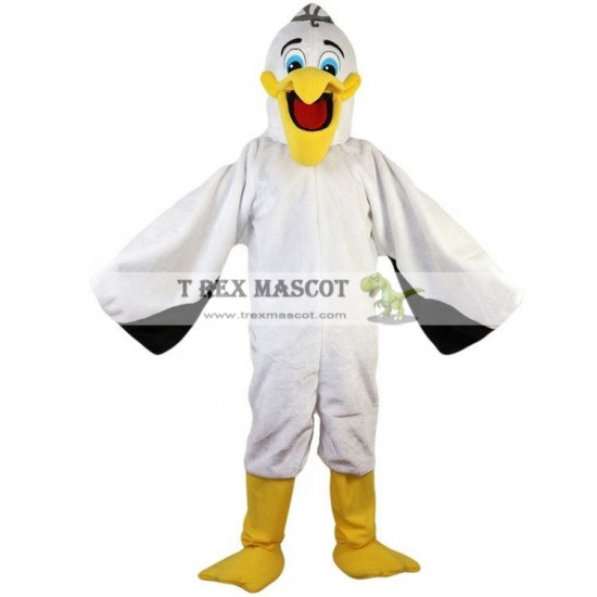 Adult White Pelican Toucan Mascot Costumes