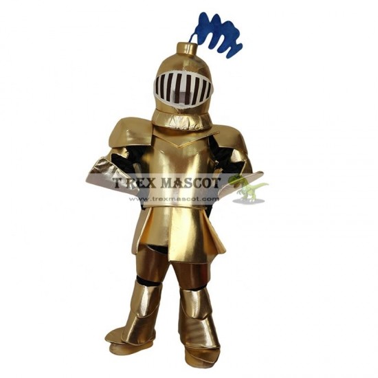Golden Warrior Soldier Mascot Costume Golden Warrior Soldier Mascot Costume
