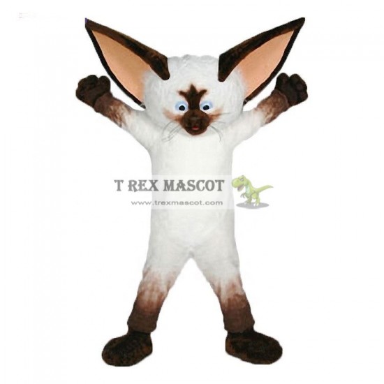 Adult Animal Cosplay Siamese Cat Mascot Fursuit Costume