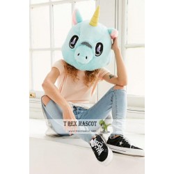 Unicorn Plush Helmet Mascot Head