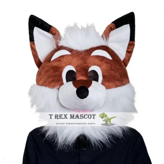 Adult Fox Head Mask Plush Mascot Head Adult Fox Head Mask Plush Mascot Head