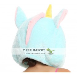 Unicorn Plush Helmet Mascot Head