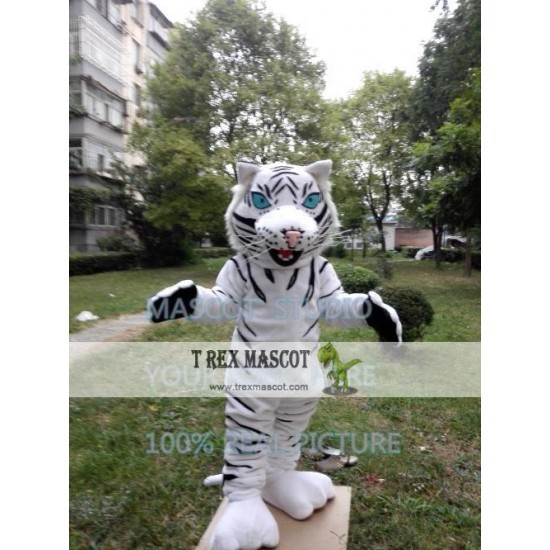 White Tiger Mascot Costume Cat