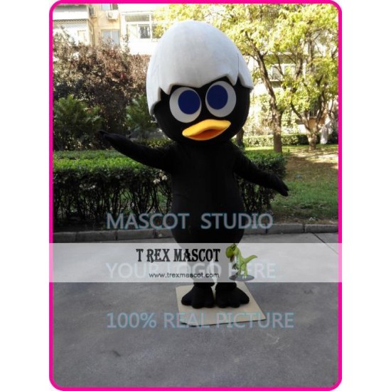 Black Chick Mascot Costume Black Chick Mascot Costume
