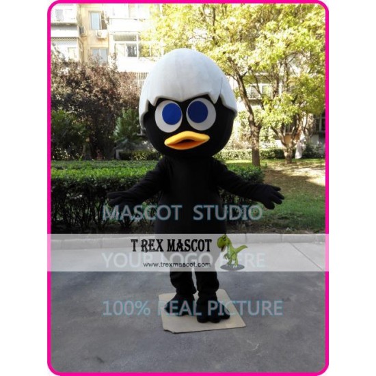 Black Chick Mascot Costume Black Chick Mascot Costume