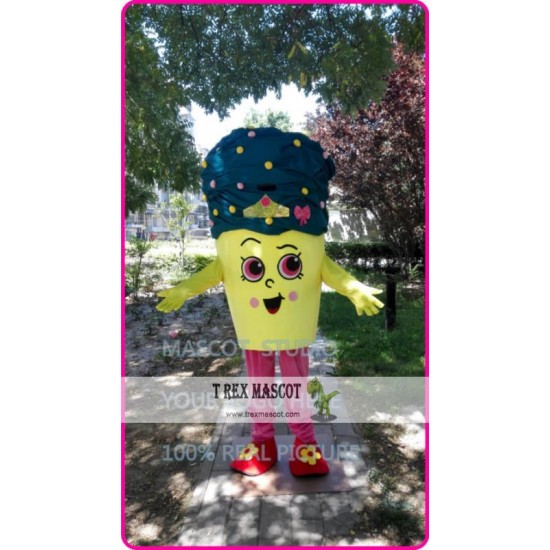 Cupcake Icecream Mascot Costume Cupcake Icecream Mascot Costume