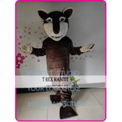 Brown Wolf Mascot Costume Coyote Werewolf Cartoon Anime Cosplay