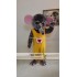 Yellow Suit Red Heart Elephant Mascot Costume