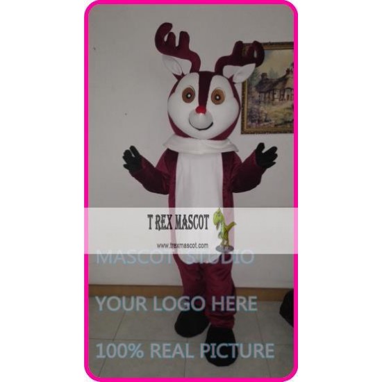 Mascot Red Nose Deer Moose Mascot Costume Mascot Red Nose Deer Moose Mascot Costume