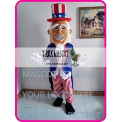 Mascot Uncle Sam Mascot Costume