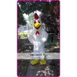 Plush Chicken Mascot Costume White Chicken