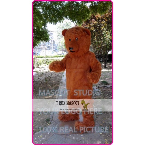 Mascot Brown Grizzy Plush Bear Mascot Costume Mascot Brown Grizzy Plush Bear Mascot Costume