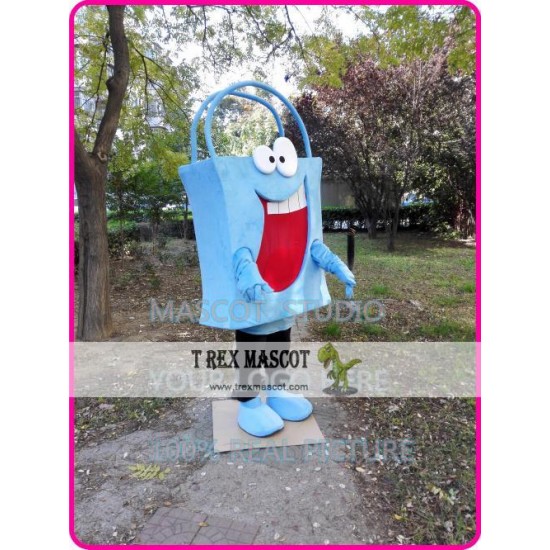 Bag Mascot Costume Blue Bag Bag Mascot Costume Blue Bag