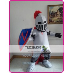 Mascot Blue Knight Mascot Spartan Trojan Costume Cartoon