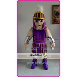 Purple Spartan Mascot Knight Spartan Costume Trojan Cosplay Cartoon Anime