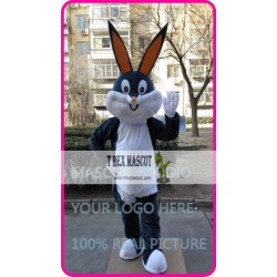 Easter Drak Grey Rabbit Bunny Mascot Costume