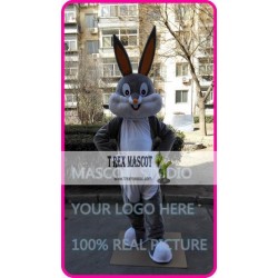 Easter Grey Rabbit Bunny Mascot Costume