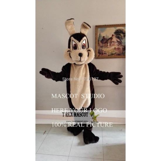 Dark Brown Wolf Mascot Coyote Costume Werewolf Cartoon Anime Cosplay Dark Brown Wolf Mascot Coyote Costume Werewolf Cartoon Anime Cosplay