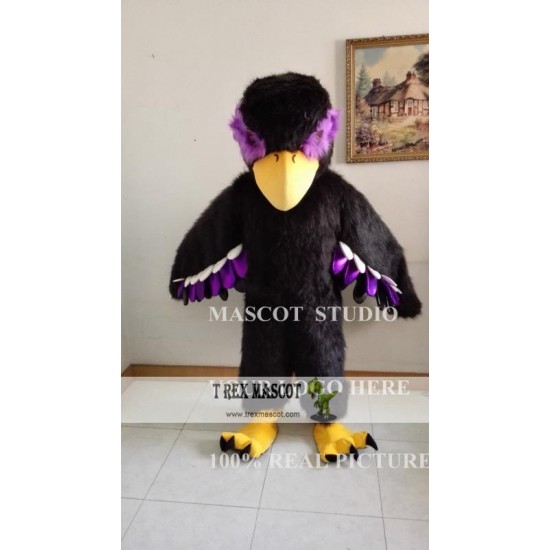 Black Eagle Mascot Hawk Falcon Mascot Costume Black Eagle Mascot Hawk Falcon Mascot Costume