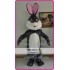 Long Plush Grey Rabbit Easter Bunny Mascot Costume Anime