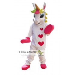 Unicorn Cartoon Mascot Costume Rainbow pony costume