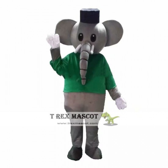Cute Gray Elephnt Mascot Costume Cute Gray Elephnt Mascot Costume