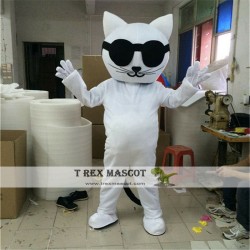 White Cat Mascot Costume