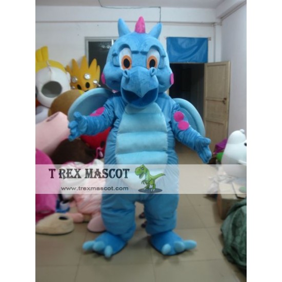 Blue Dragon Mascot Costume Blue Dragon Mascot Costume
