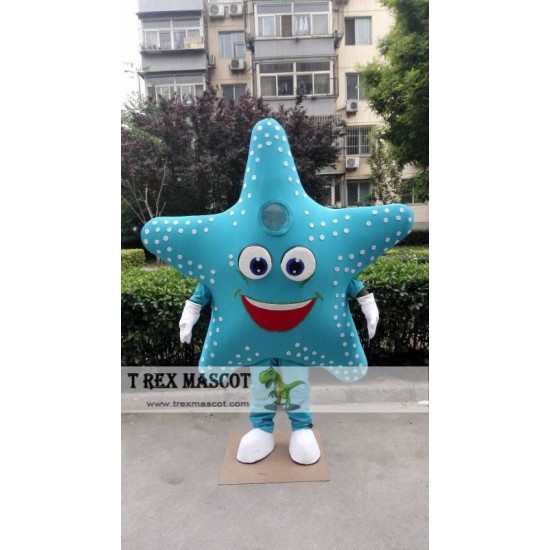 Blue Starfish Sea Star Mascot Costume Blue Starfish Sea Star Mascot Costume