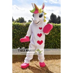 Unicorn Cartoon Mascot Costume Rainbow pony costume