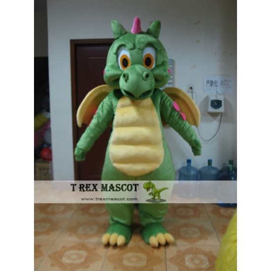 Green Dinosaur Mascot Costume