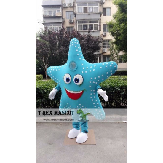 Blue Starfish Sea Star Mascot Costume Blue Starfish Sea Star Mascot Costume