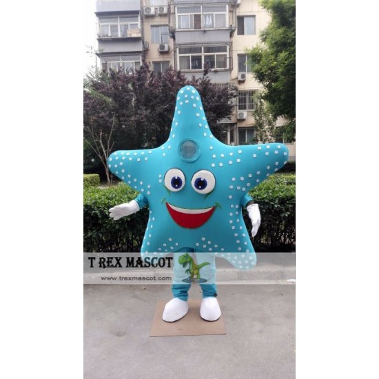 Blue Starfish Sea Star Mascot Costume Blue Starfish Sea Star Mascot Costume